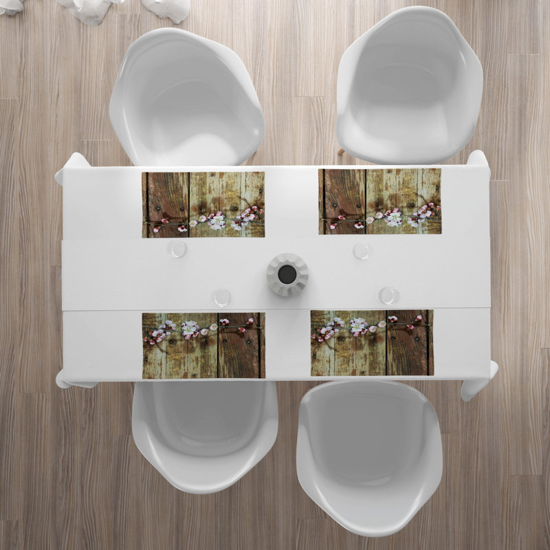 Polyester Floral Rectangle Placemat