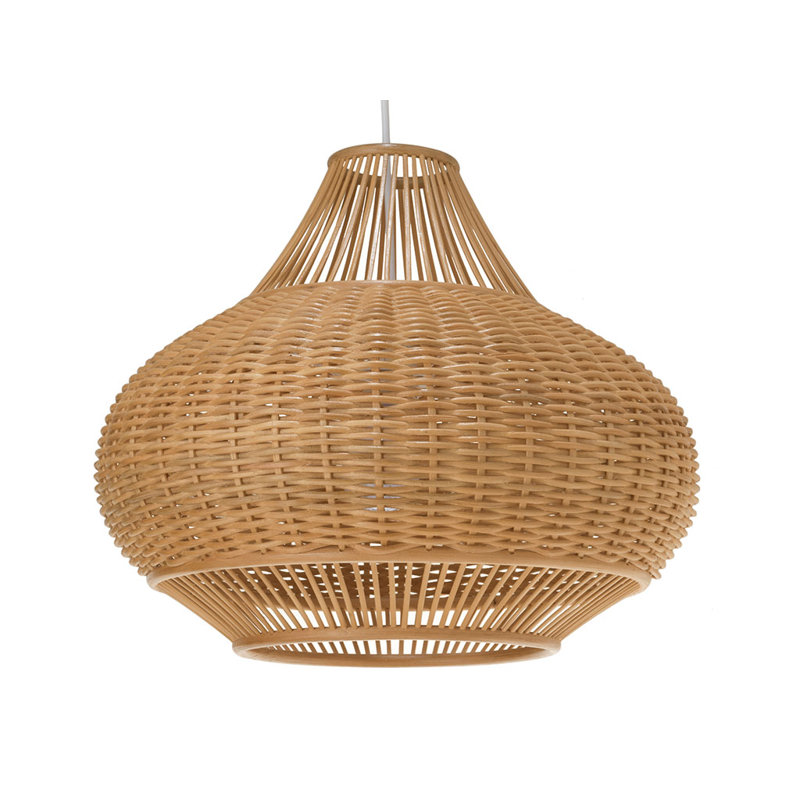 Hatsu 1 - Light Satin Teardrop Pendant, Natural Brown