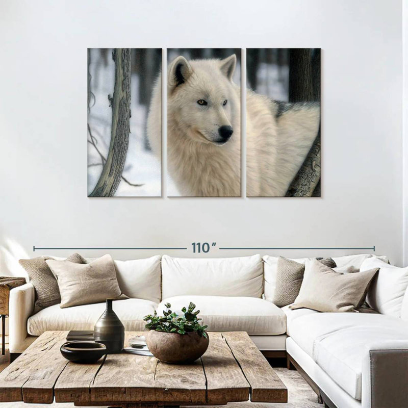 Brampt Arctic Prince Arctic Wolf, 48" H x 74" W