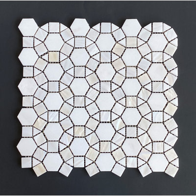 Thassos Mosaic Pattern Seashell Bathroom Wall Tile