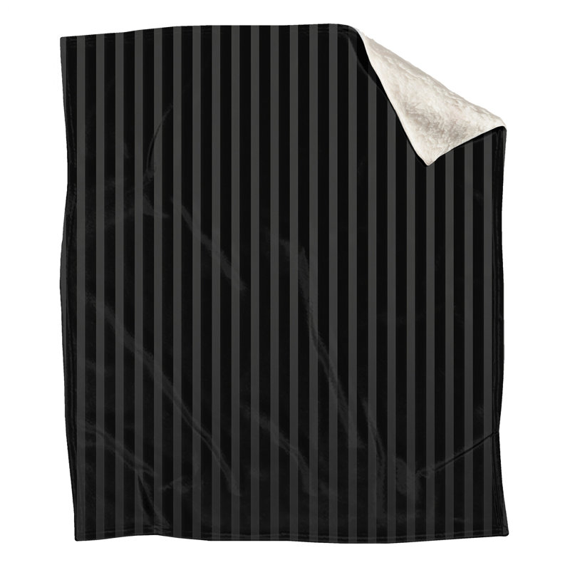 Black Vertical Stripes Blankets, 50in W x 60in H