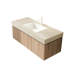 - Comptoir en pierre frittée à motif et lavabo rectangulaire encastré en céramique blanche, trou de robinetterie pré-percé, résistant aux rayures haute température, largeur 49,2 cm (19,34 po), un trop-plein standard de 22 cm (8,69 po).