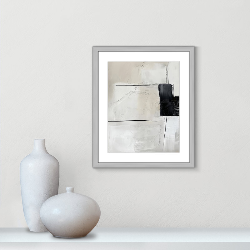 «Neutral Balance I Print» par Lazar Studio, L 16 po x H 19 po, Matted Print, Matte Silver