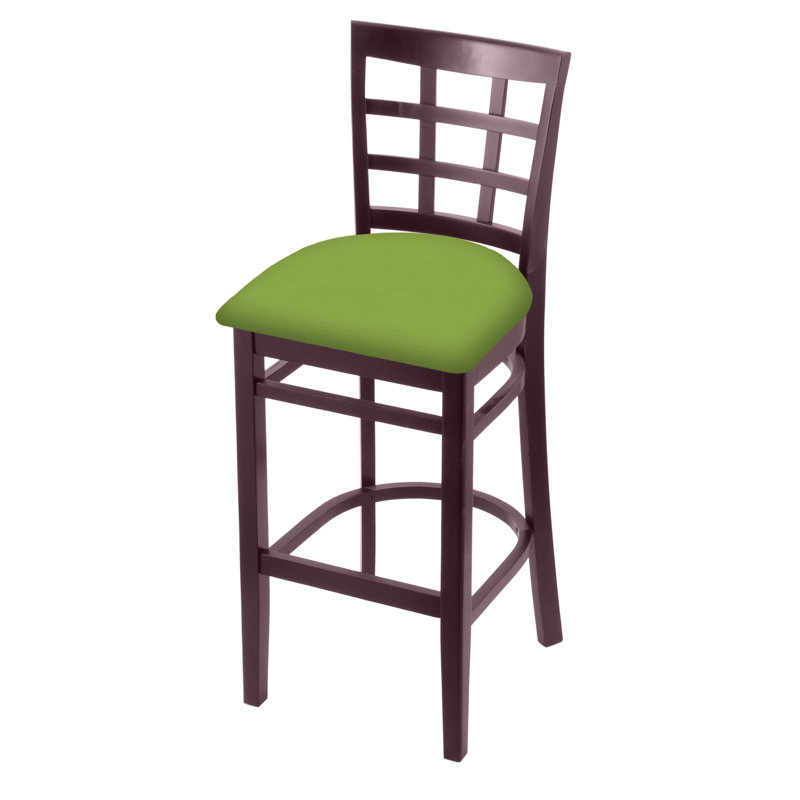 Tabouret 30 ", Cerisier foncé, Vert kiwi Canter, Tabouret de comptoir (siège d'une hauteur de 25 p
