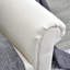 Banc de chambre de 52 po avec revêtement en lin blanc crème pour une expérience décorative confortable