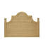 Bed Frame with Arched Headboard, Side Rails, and Footboard in Rattan with Wood Feet-6313011