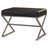 Chromium Faux Leather Ottoman