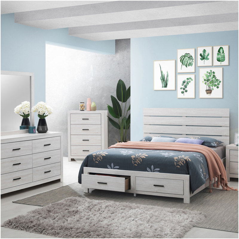 Commode 6 tiroirs Sherwood, Blanc