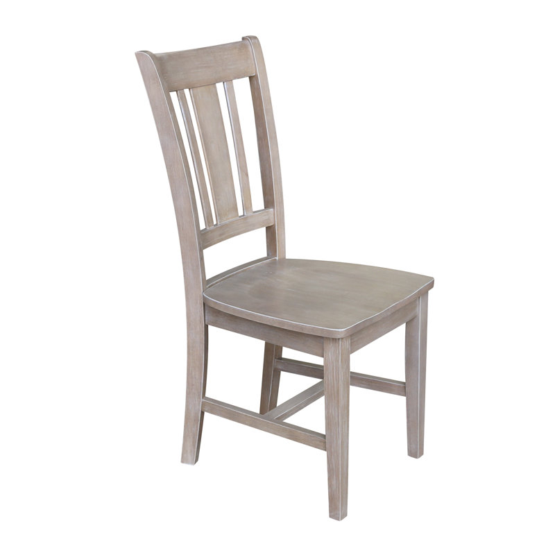 Evalyn Solid Wood Side Chair, Washed Gray Taupe