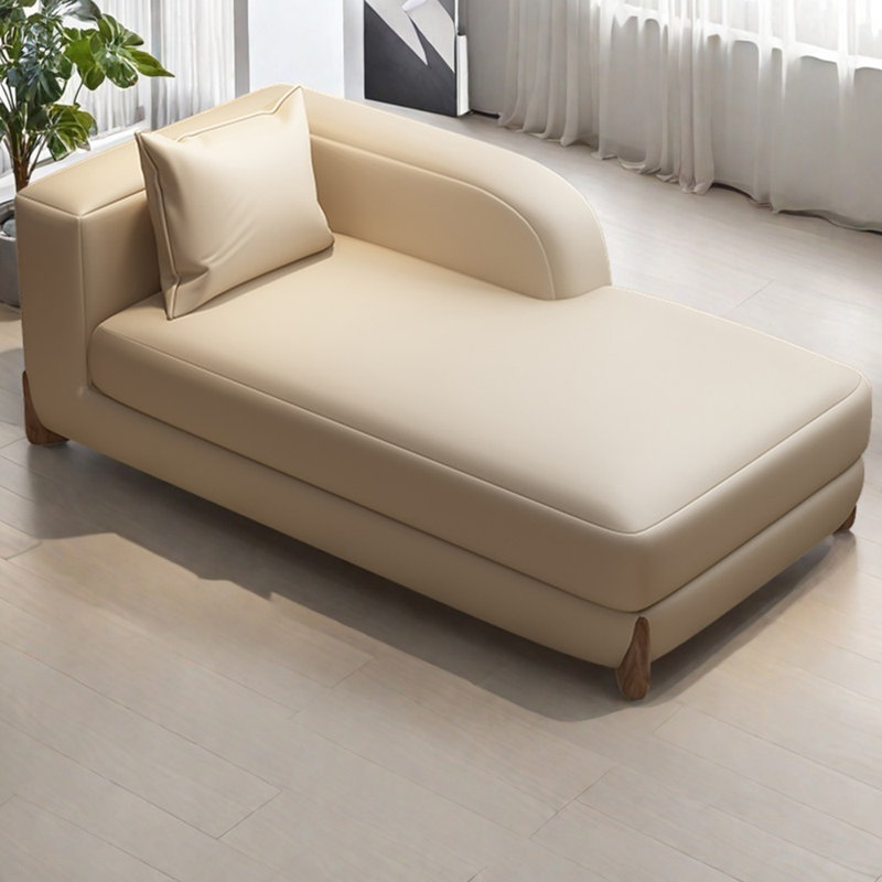 Fauteuil inclinable en similicuir de luxe léger, Orienté à gauche (vu de face), Beige