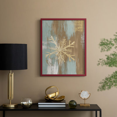 «Christmas Holiday Art CLXVI», reproduction d'art encadrée - bois massif