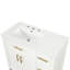 Meuble-lavabo 36 po avec comptoir, meuble-lavabo avec deux portes et trois tiroirs, bois massif, panneaux de fibres à densité moyenne, un paquet, blanc cassé