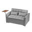 Lit convertible en velours gris: espace et solution élégante pour votre espace de vie Lit en velours: dossier à accoudoirs carrés de style classique