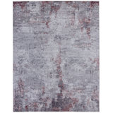 Abstract Area Rug in Pink