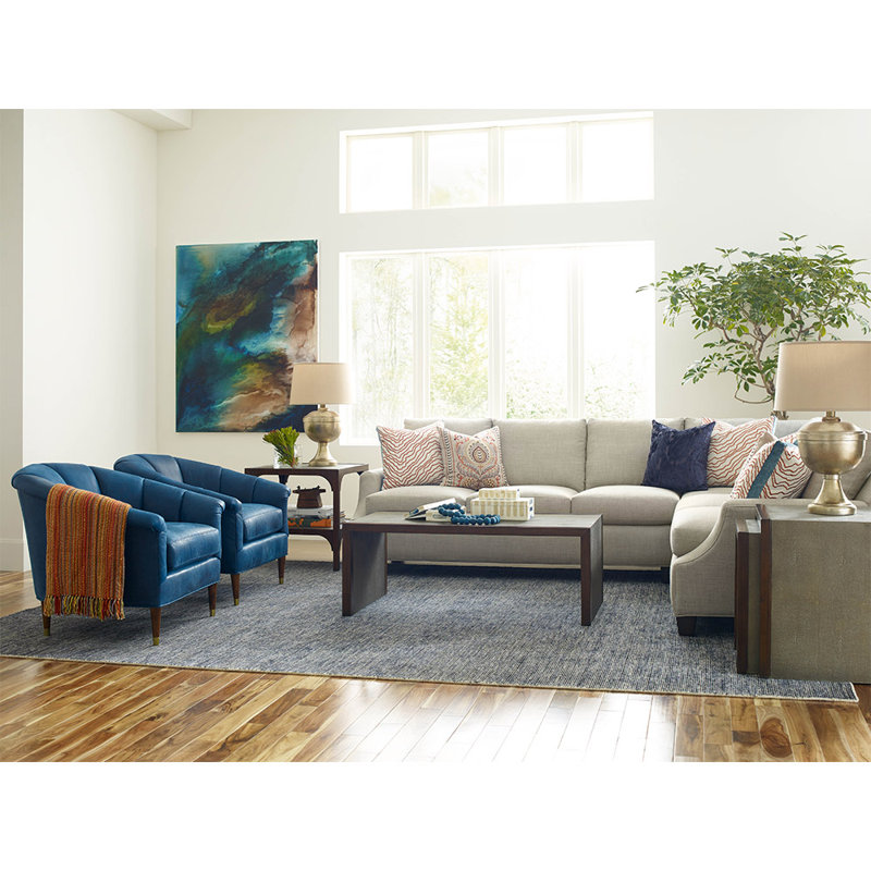 Tulip Barrel Chair, Ebony, Capri Denim
