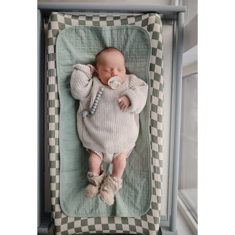 Changing Pad Cover, Olive Check