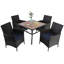 4 - Person Patio Dining Set with Square Table-1791877068-1791877065