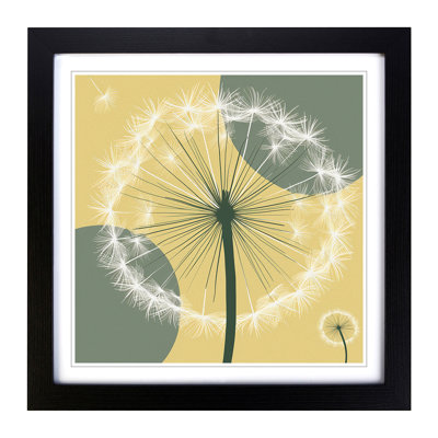 Dandelion Mid-Century - Framed Print