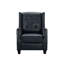 Fauteuil inclinable en cuir, bleu marine-188580320