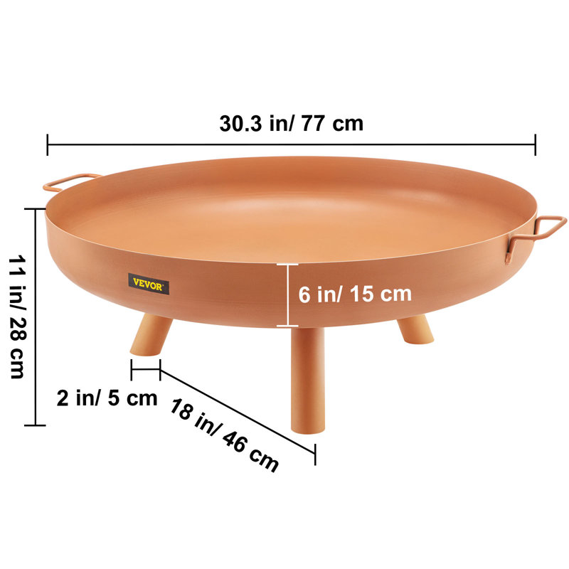30'' Round Steel Fire Pit Accessory