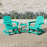 Chaise Adirondack à bascule en plastique avec table Laguna