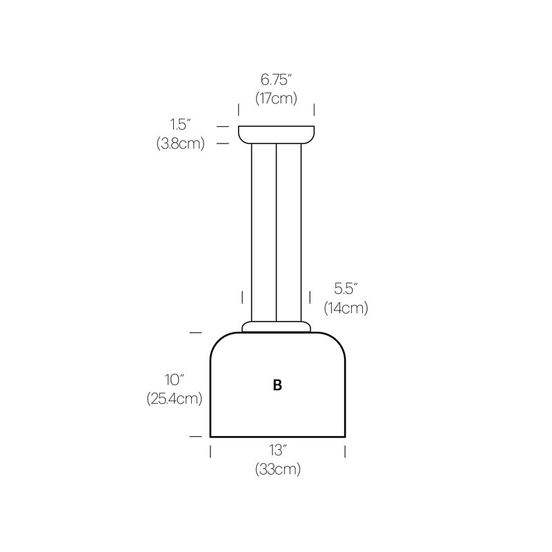 Luminaire suspendu tambour 1 lumière Totem