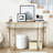 Half-Moon Mirrored Console Table With Fluted Glass & Crystal Knob Drawer - Silver Entryway Vanity Desk For Bedroom/Dressing Room-561412085