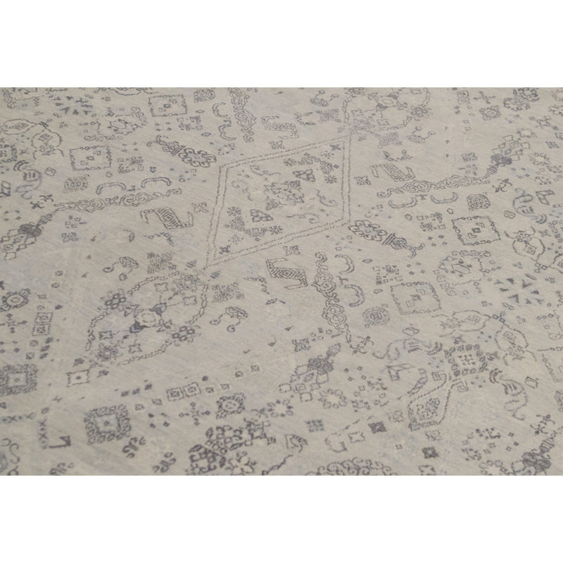 Hand-Knotted High-Quality Light Blue Area Rug