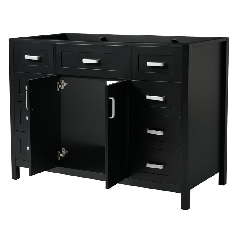 Meuble-lavabo 47 po sans lavabo, armoire seulement, Noir