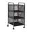 Mind Reader Rolling Storage Cart, Removable Drawers, Desk and Bathroom Organizer, Metal Mesh, 12.75"L x 13.25"W x 25"H