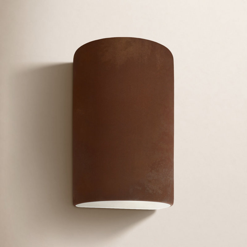 Nomad Ceramic Wall Light, Real Rust