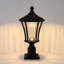 Lampadaire solaire d'extérieur avec base à fixation sur pilier, imperméable avec verre à motif Dusk to Dawn