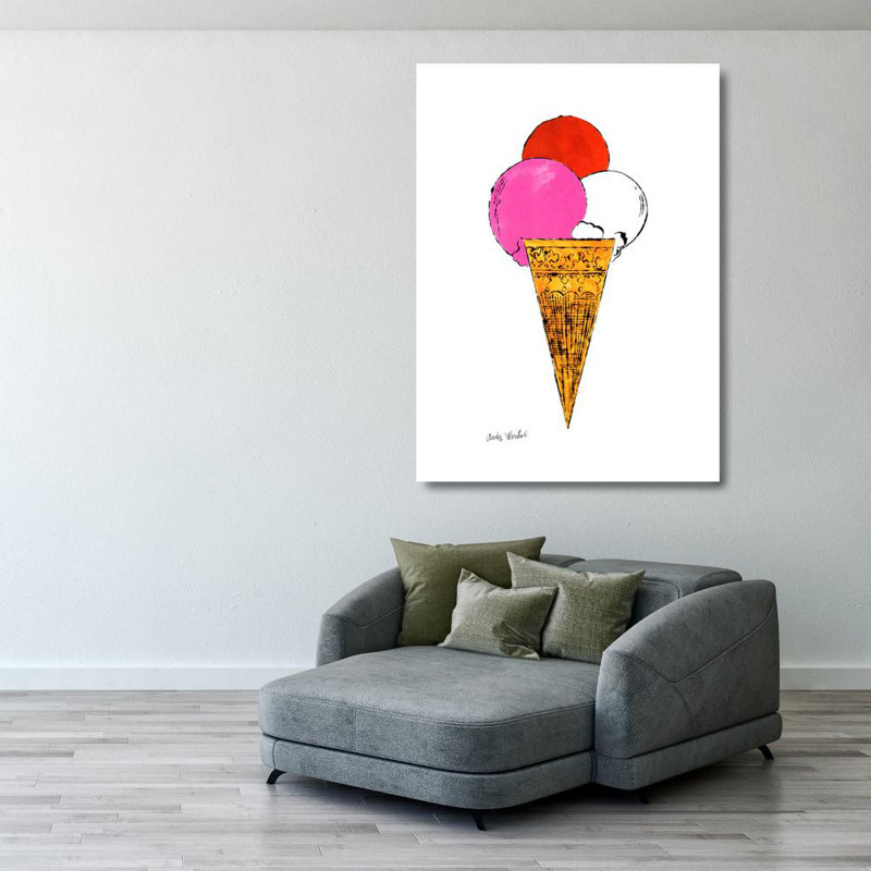 Ice Cream Dessert, c. 1959 (red, pink, and white), H 39 po x l 28 po