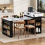 Îlot de cuisine avec plateau de table extensible