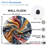 Colorful Spiral Art Fabric Wall Hanging Decoration Art - 12'' Modern Glass Wall Clock
