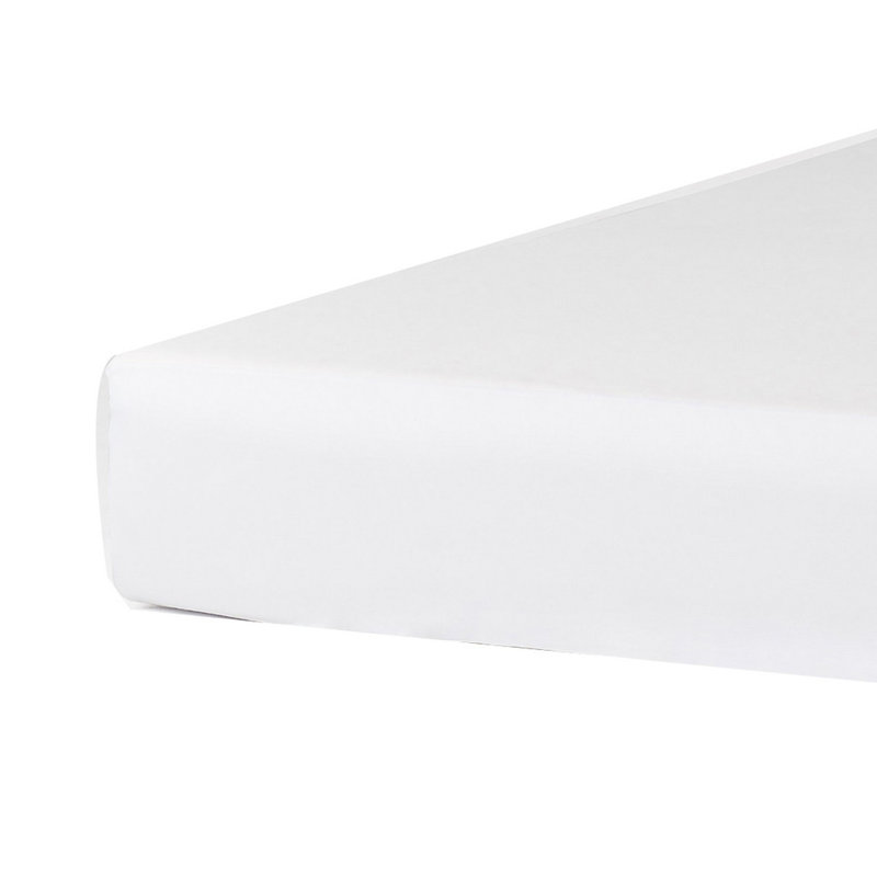 Grand protège-matelas, conception à poche, tissu blanc crème imperméable