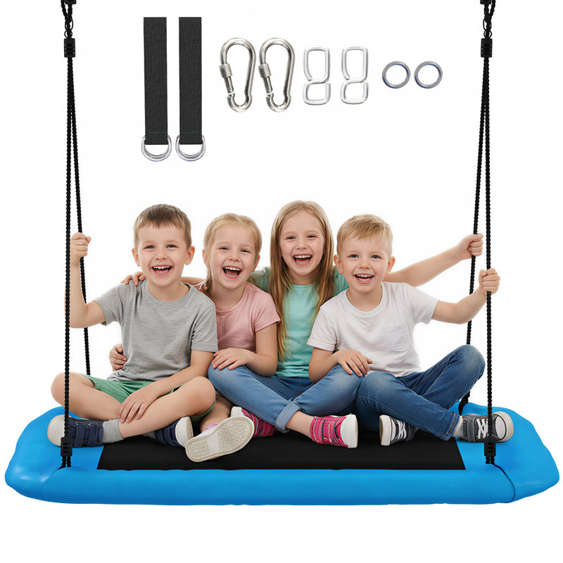 HOMCOM Mesh, Rope, Plastic / Acrylic Swing Seat