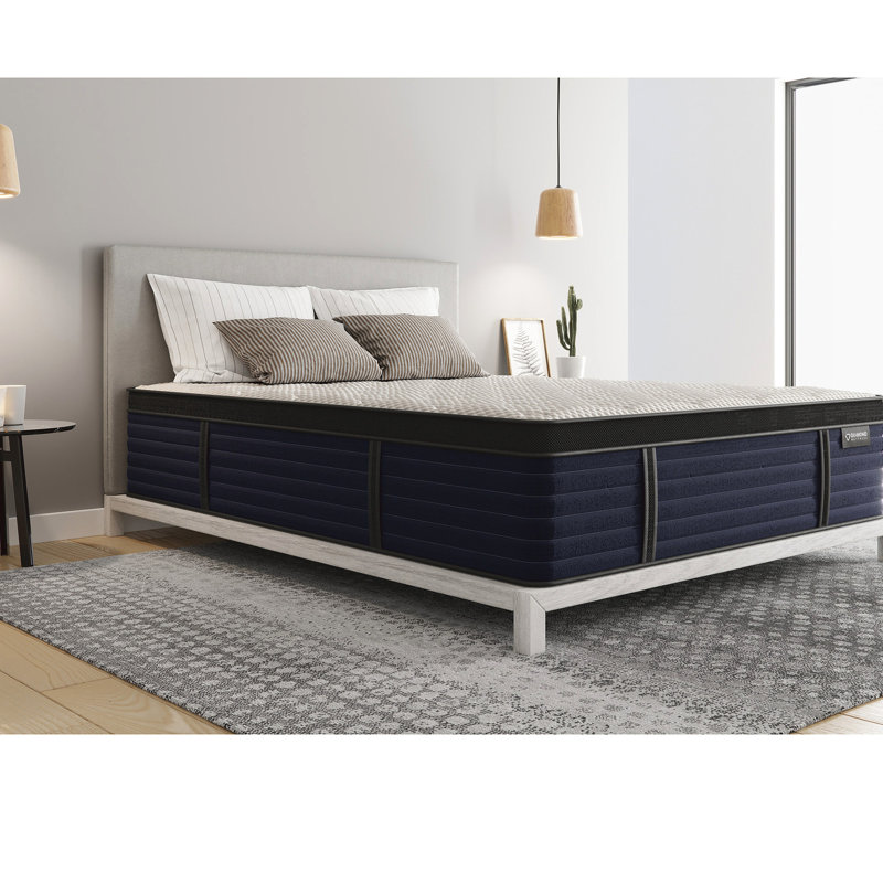 Matelas 14,5 po à sensation moyenne, latex froid, blanc à sensation moyenne, blanc, 74 po x 54 po, 14,5 po, poids 99 lb, Full