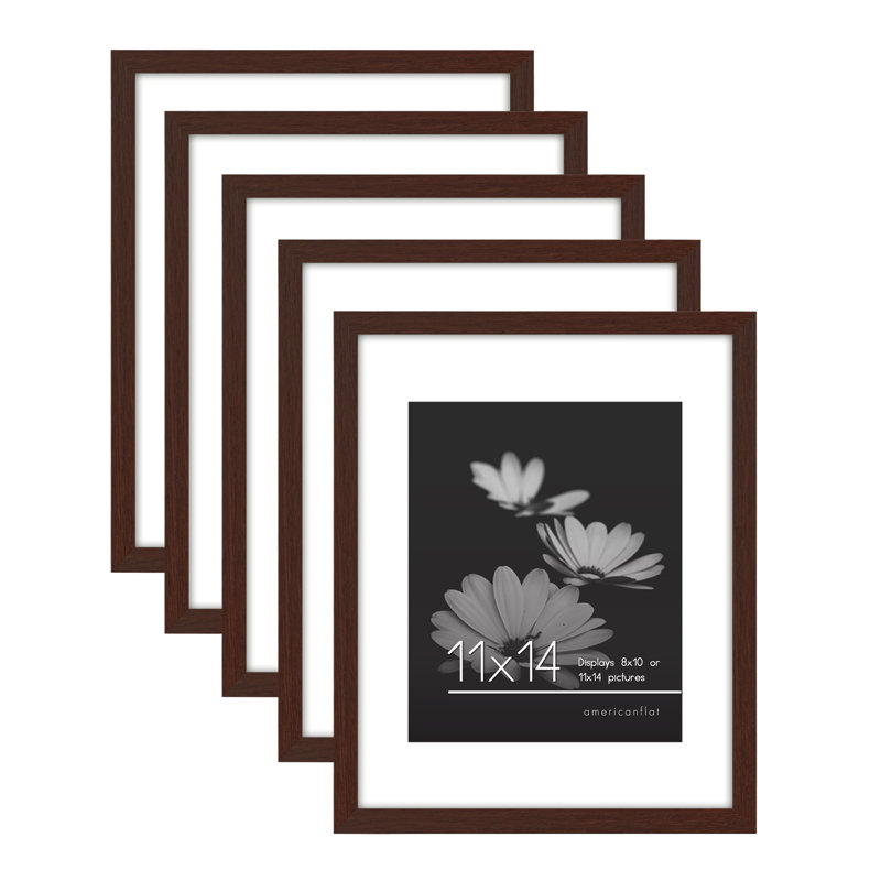 Cadres muraux avec passe-partout Gallery, Acajou, 11 po x 17 po avec passe-partout pour 9 po x 15 po