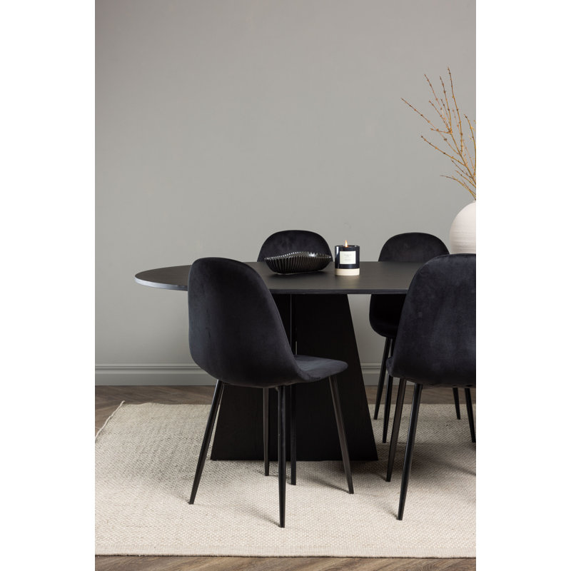 Moskell 6 - Person Dining Set, Black, Black