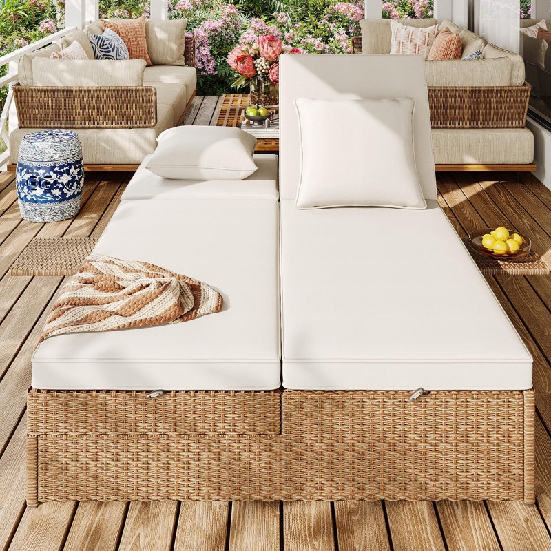 199cm Long Double Chaise with Cushions