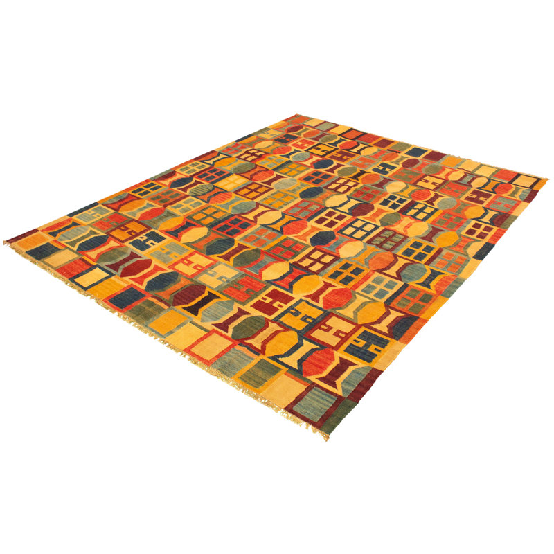 Tapis zone en laine 9 pi 3 po x 11 pi 11 po one-of-kind-noué la new age anatolian
