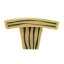 WAVE RECTANGLE KNOB; MUSEUM GOLD