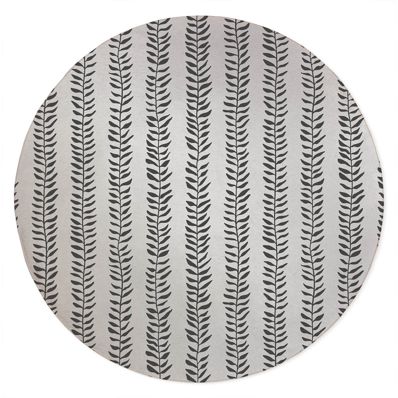Mystic Ivy Non-Slip Outdoor Rug, Round 5'