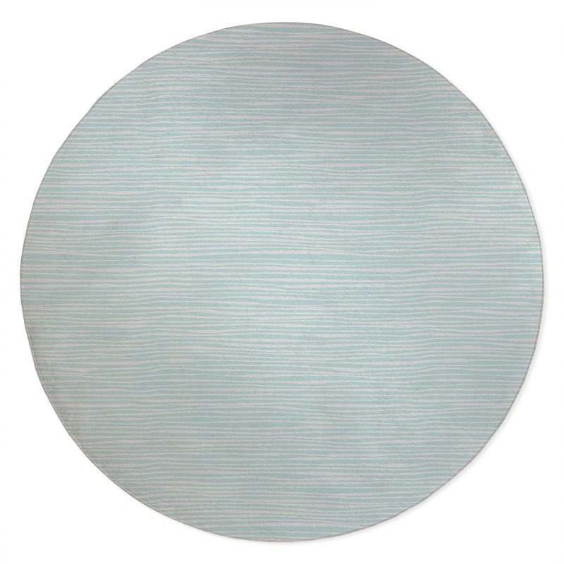 Thick N Thin Non-Slip Outdoor Rug, Round 5'