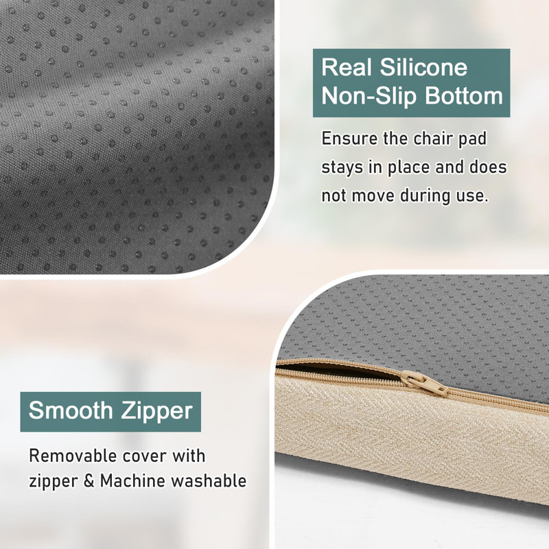 Set Of 2 Rectangle Bench Stool Cushion, Non-Slip Saddle Stool Seat Cushions Bar Stool Cushion With Machine Washable Cover