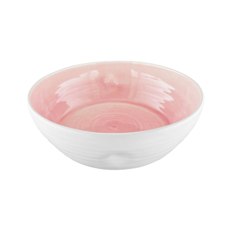 Bol de service en grès Canvas Home, Rose