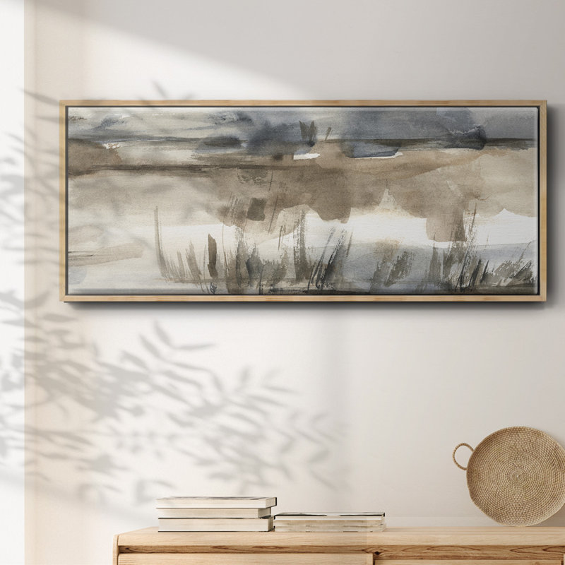 BlueGrey Marsh I- Framed Canvas