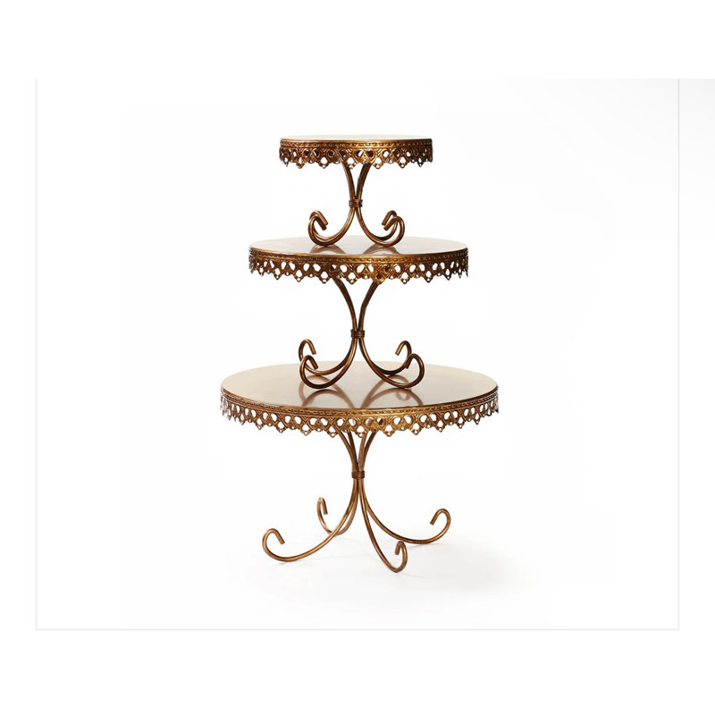 Assiette à gâteau Loopy (sans cristaux), Doré