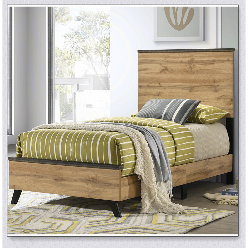 Georgina Natural Pine Twin Panel Bed